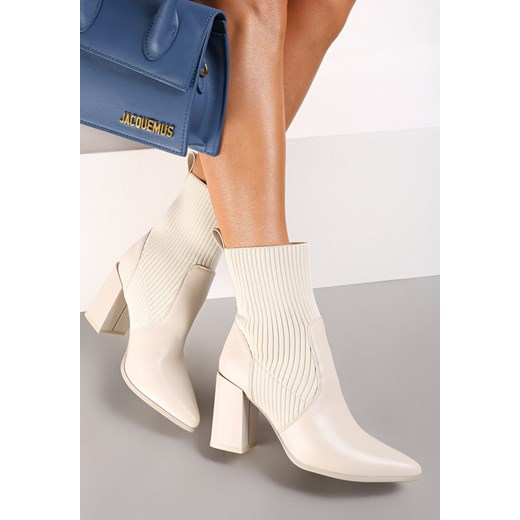Beżowe Botki Tristn ze sklepu renee.pl w kategorii Botki - zdjęcie 188102883