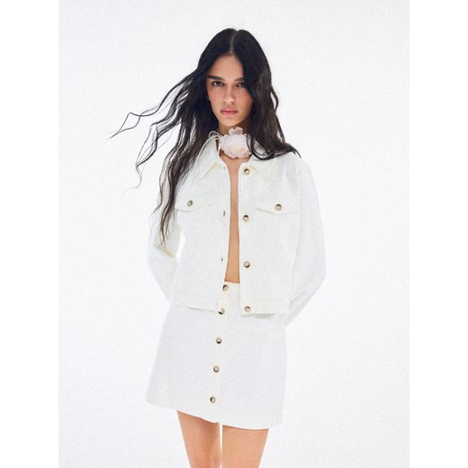 Mohito - Bawełniana katana - kremowy ze sklepu Mohito w kategorii Spódnice - zdjęcie 188105004