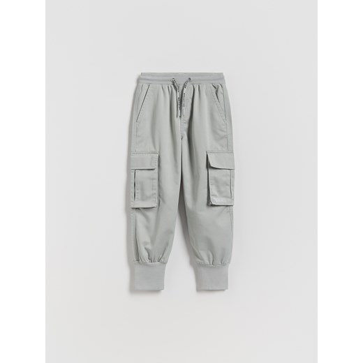 Reserved - Spodnie jogger cargo - jasnoszary ze sklepu Reserved w kategorii Spodnie chłopięce - zdjęcie 188105640