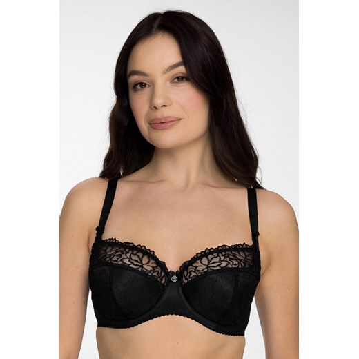 Biustonosz półusztywniany Gaia 899 Goldie czarny 3 ze sklepu kontri.pl w kategorii Biustonosze - zdjęcie 188107160