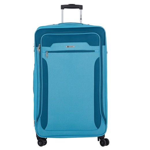 niebieska walizka duża materiałowa miękka 80 cm  z poszerzeniem ze sklepu Słoń Torbalski w kategorii Walizki - zdjęcie 188110324