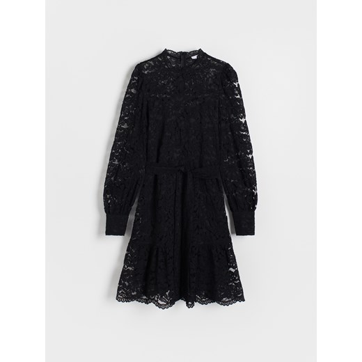 Reserved - Koronkowa sukienka mini - czarny Reserved XL wyprzedaż Reserved