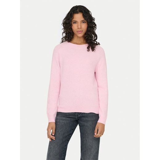 ONLY Sweter Rica 15204279 Różowy Regular Fit ze sklepu MODIVO w kategorii Swetry damskie - zdjęcie 188115151