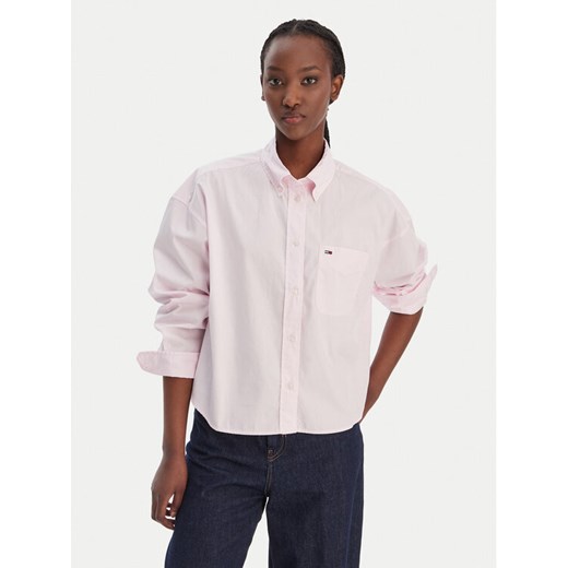 Tommy Jeans Koszula DW0DW22766 Różowy Regular Fit ze sklepu MODIVO w kategorii Koszule damskie - zdjęcie 188118520