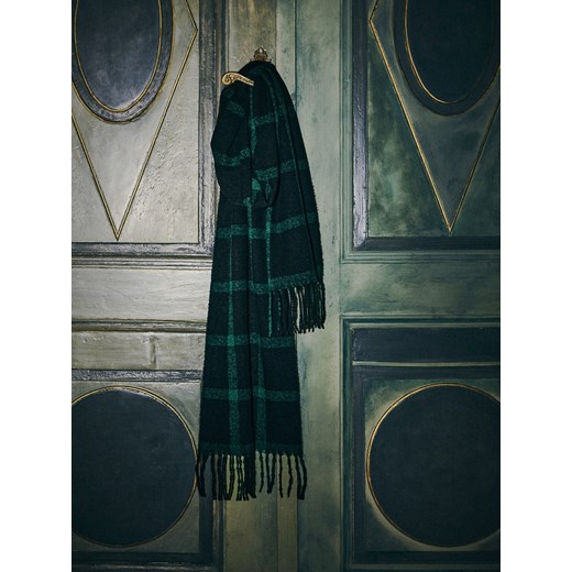 Reserved - Szalik w kratę - czarny ze sklepu Reserved w kategorii Szaliki męskie - zdjęcie 188119883