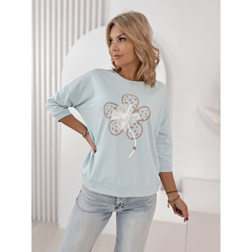 bluzka cayce błękitna one size ze sklepu UBRA w kategorii Bluzki damskie - zdjęcie 188121364