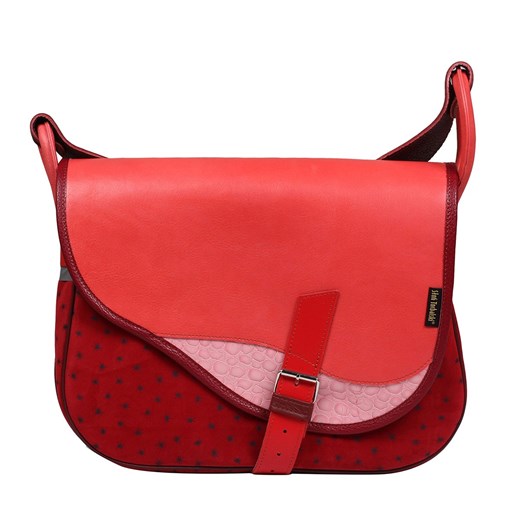 czerwona torebka damska skórzana listonoszka na ramię  Freshman ze sklepu Słoń Torbalski w kategorii Listonoszki - zdjęcie 188122972