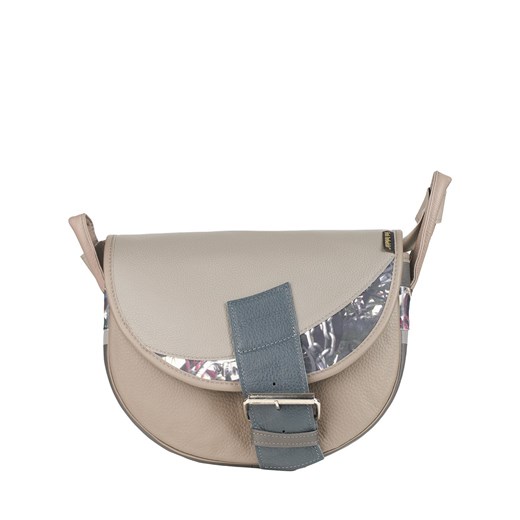 Popielata damska torebka listonoszka skórzana na ramię Freshman Mini ze sklepu Słoń Torbalski w kategorii Listonoszki - zdjęcie 188122992