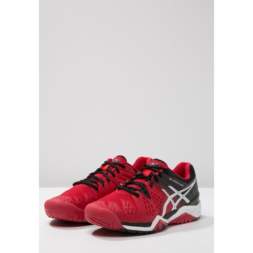 ASICS GELRESOLUTION 6 Obuwie do tenisa Multicourt rouge/noir zalando czerwony syntetyk