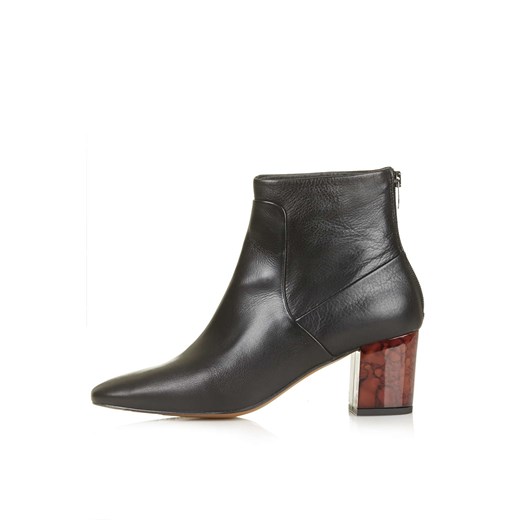 MISTIC Leather Ankle Boots topshop szary 