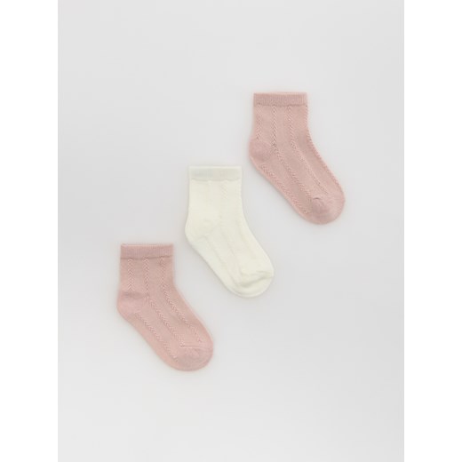 Reserved - Skarpetki 3 pack - biały ze sklepu Reserved w kategorii Skarpetki dziecięce - zdjęcie 188134112