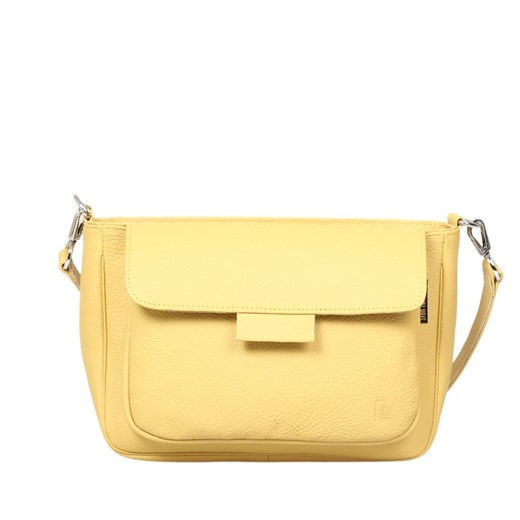 żółta torebka damska skórzana na ramię, model Anna ze sklepu Słoń Torbalski w kategorii Listonoszki - zdjęcie 188140542
