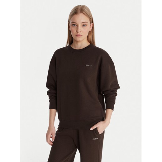 Guess Bluza V6RQ13 K9V31 Brązowy Regular Fit ze sklepu MODIVO w kategorii Bluzy damskie - zdjęcie 188143064