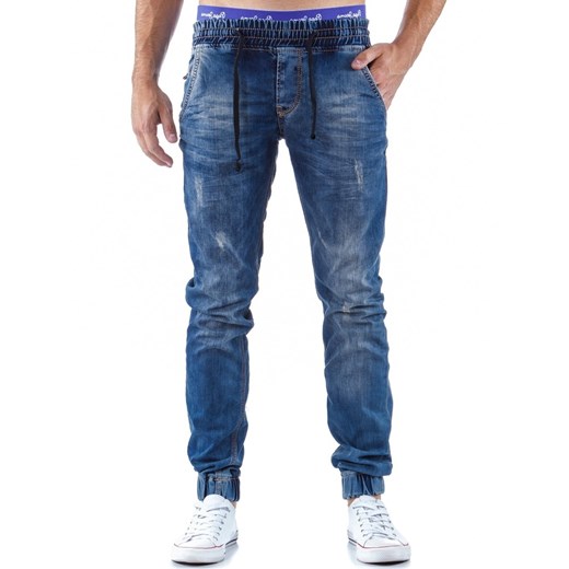 Spodnie Joggery męskie (ux0284) dstreet niebieski bawełna