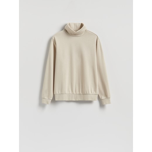 Reserved - Bluza z golfem - beżowy ze sklepu Reserved w kategorii Bluzy męskie - zdjęcie 188245833
