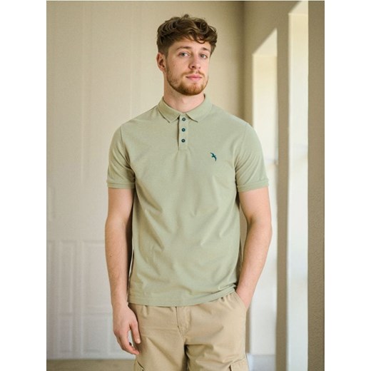 Sinsay - Bawełniana koszulka polo - zielony Sinsay XS wyprzedaż Sinsay