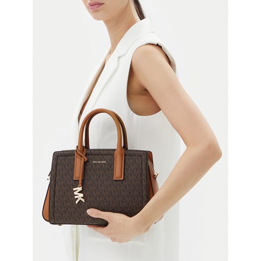 Torebka MICHAEL Michael Kors Laila 30S5G9IS1B Brązowy ze sklepu eobuwie.pl w kategorii Kuferki - zdjęcie 188250481