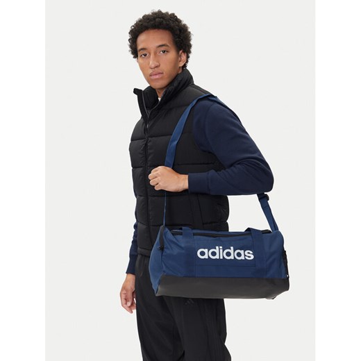 Torba adidas Linear Duffel Bag Small IN6111 Granatowy ze sklepu eobuwie.pl w kategorii Torby sportowe - zdjęcie 188250880