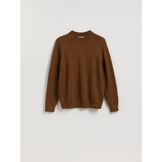 Reserved - Bawełniany półgolf - brązowy ze sklepu Reserved w kategorii Bluzy męskie - zdjęcie 188254671