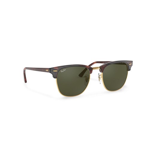 Ray-Ban Okulary przeciwsłoneczne Clubmaster 0RB3016 W0366 Brązowy ze sklepu MODIVO w kategorii Okulary przeciwsłoneczne damskie - zdjęcie 188257944
