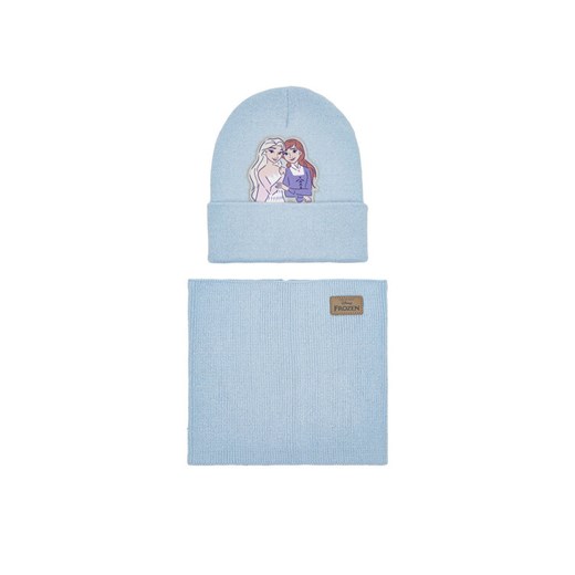 Frozen Komplet czapka i komin ACCCS-AW24-244DFR Niebieski ze sklepu MODIVO w kategorii Czapki dziecięce - zdjęcie 188263441