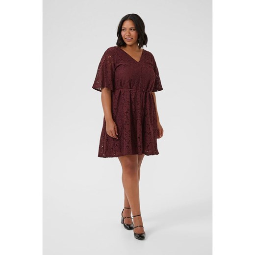KAFFE curve Sukienka "Nima" w kolorze bordowym 46 promocyjna cena Limango Polska