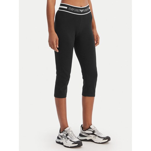 Emporio Armani Underwear Legginsy EW003673 AF19023 UC001 Czarny Slim Fit ze sklepu MODIVO w kategorii Spodnie damskie - zdjęcie 188283511