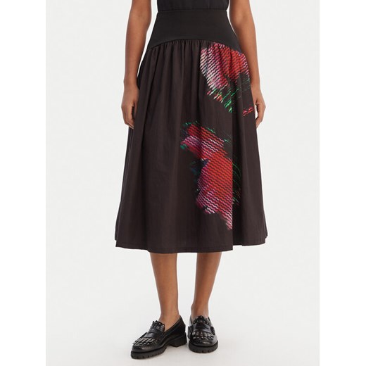 Desigual Spódnica midi 26SWFW02 Czarny Regular Fit ze sklepu MODIVO w kategorii Spódnice - zdjęcie 188283551
