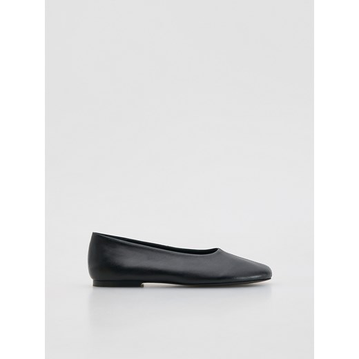 Reserved - Skórzane baleriny - czarny ze sklepu Reserved w kategorii Balerinki - zdjęcie 188286640