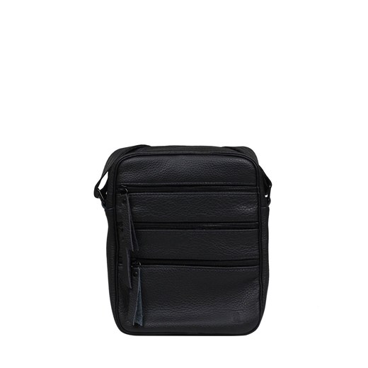 czarna  męska torba skórzana na ramię  Ernest ze sklepu Słoń Torbalski w kategorii Torby męskie - zdjęcie 188289340