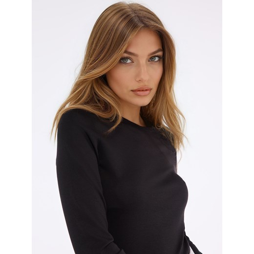 Mohito - Czarny longsleeve basic - czarny Mohito L Mohito