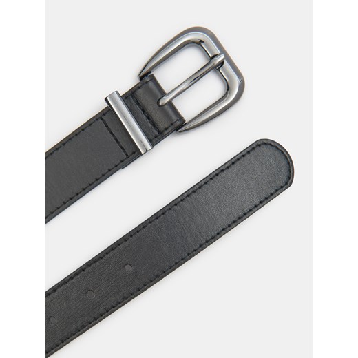 Sinsay - Pasek z klamrą z imitacji skóry - czarny Sinsay XS Sinsay