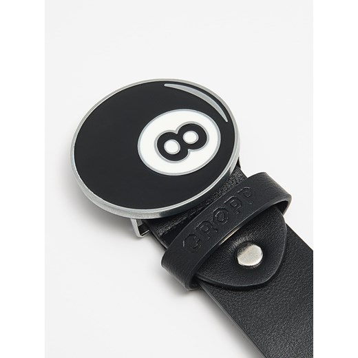 Cropp - Pasek z klamrą w kształcie kuli bilardowej - czarny Cropp L/XL Cropp