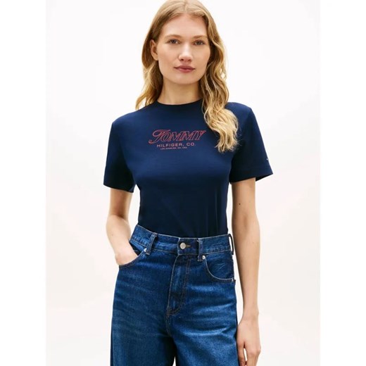 Tommy Hilfiger T-shirt | Regular Fit ze sklepu Gomez Fashion Store w kategorii Bluzki damskie - zdjęcie 188347553