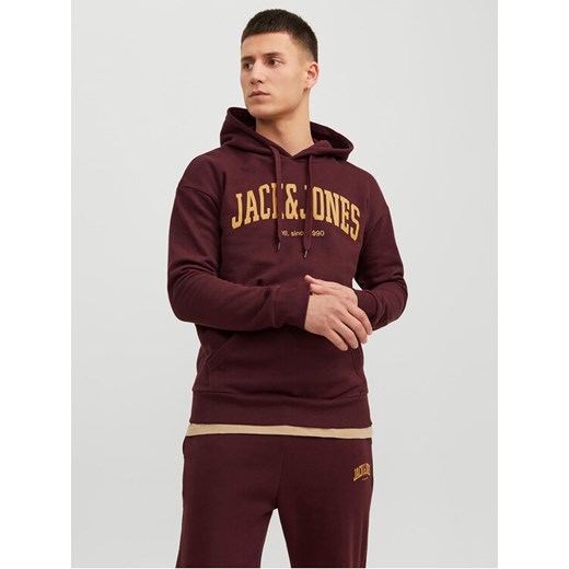 Jack & Jones Bluza Josh 12236513 Bordowy Standard Fit ze sklepu MODIVO w kategorii Bluzy męskie - zdjęcie 188358462