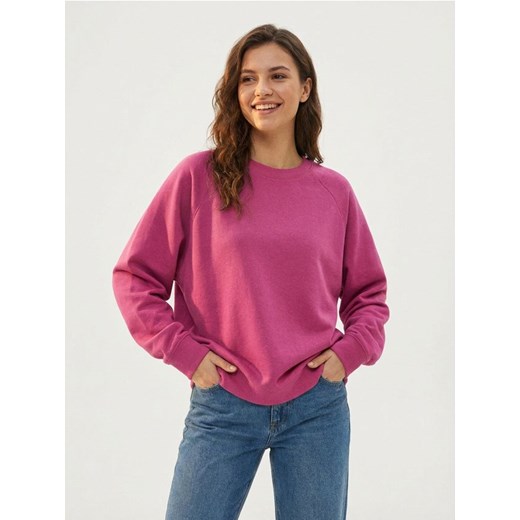 Sinsay - Bluza crewneck basic - różowy ze sklepu Sinsay w kategorii Bluzy damskie - zdjęcie 188361891