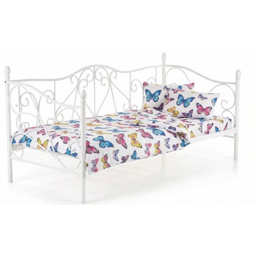 Białe Pojedyncze Metalowe Łóżko Jednoosobowe M3-P74 ze sklepu Edinos.pl w kategorii Łóżka i materace - zdjęcie 188385442