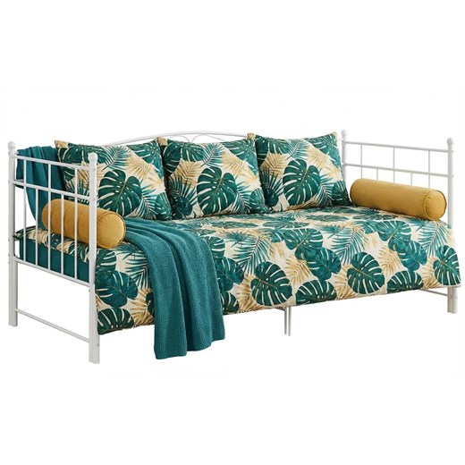 Białe metalowe łóżko rozkładane 90x200 cm E2-R72 ze sklepu Edinos.pl w kategorii Łóżka dziecięce - zdjęcie 188385450