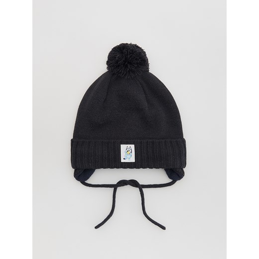Reserved - Czapka z pomponem Bluey - granatowy ze sklepu Reserved w kategorii Czapki dziecięce - zdjęcie 188404423