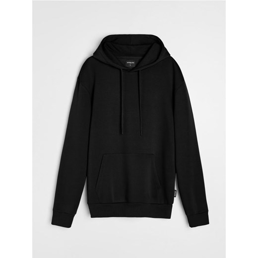 Sinsay - Bluza hoodie basic - czarny ze sklepu Sinsay w kategorii Bluzy męskie - zdjęcie 188406180