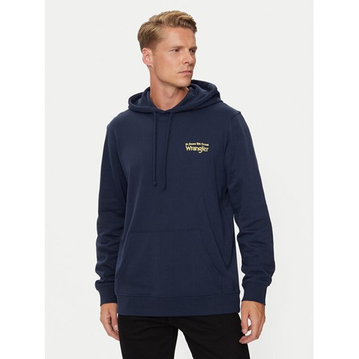 Wrangler Bluza 112357369 Granatowy Regular Fit ze sklepu MODIVO w kategorii Bluzy męskie - zdjęcie 188408162