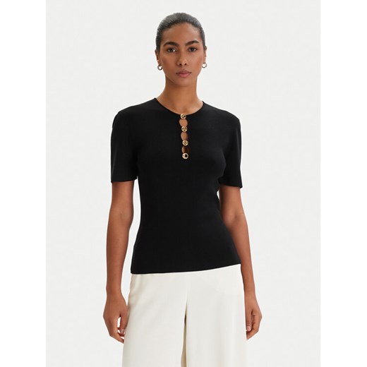 KARL LAGERFELD Bluzka B1W18014 Czarny Slim Fit ze sklepu MODIVO w kategorii Bluzki damskie - zdjęcie 188410384