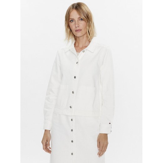Tommy Hilfiger Kurtka jeansowa WW0WW37625 Biały Regular Fit ze sklepu MODIVO w kategorii Kurtki damskie - zdjęcie 188419180