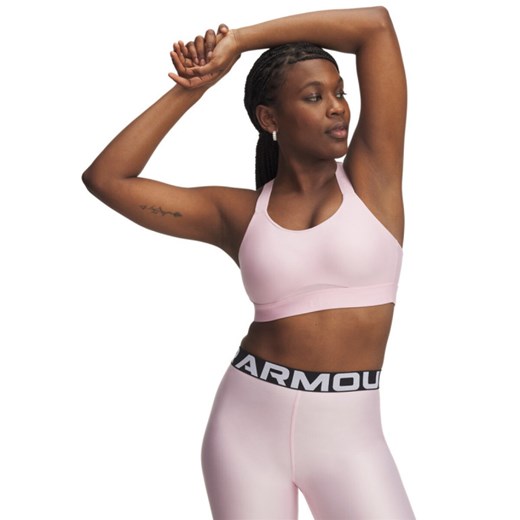 Biustonosz treningowy Under Armour Infinity High Strappy - różowy ze sklepu Sportstylestory.com w kategorii Biustonosze - zdjęcie 188426104