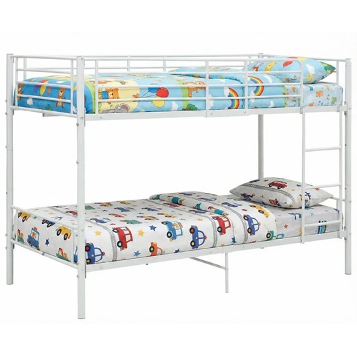 Białe Metalowe Łóżko Piętrowe 90X200 Cm G3-Z12 ze sklepu Edinos.pl w kategorii Łóżka i materace - zdjęcie 188426193