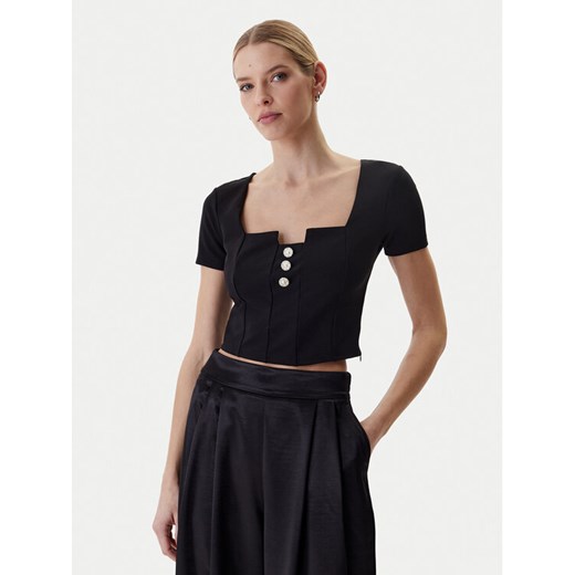 Guess Bluzka W6RP08 KCBO2 Czarny Classic Fit ze sklepu MODIVO w kategorii Bluzki damskie - zdjęcie 188433690