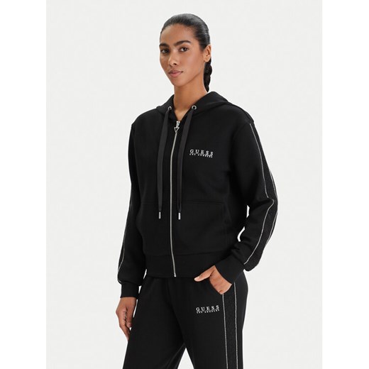 Guess Bluza W6RQ12 KBYE2 Czarny Regular Fit ze sklepu MODIVO w kategorii Bluzy damskie - zdjęcie 188435160