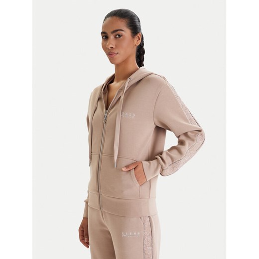 Guess Bluza W6RQ12 KBYE2 Beżowy Regular Fit ze sklepu MODIVO w kategorii Bluzy damskie - zdjęcie 188435211