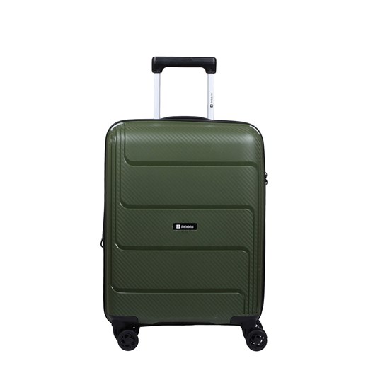 Khaki walizka kabinowa poszerzana Hard Class z polipropylenu ze sklepu Słoń Torbalski w kategorii Walizki - zdjęcie 188435693