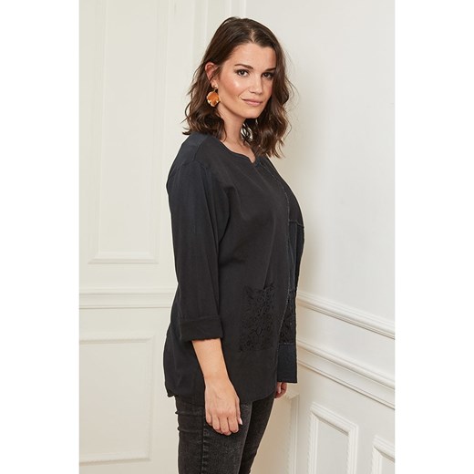 Curvy Lady Koszulka w kolorze czarnym Curvy Lady 40/42 promocyjna cena Limango Polska